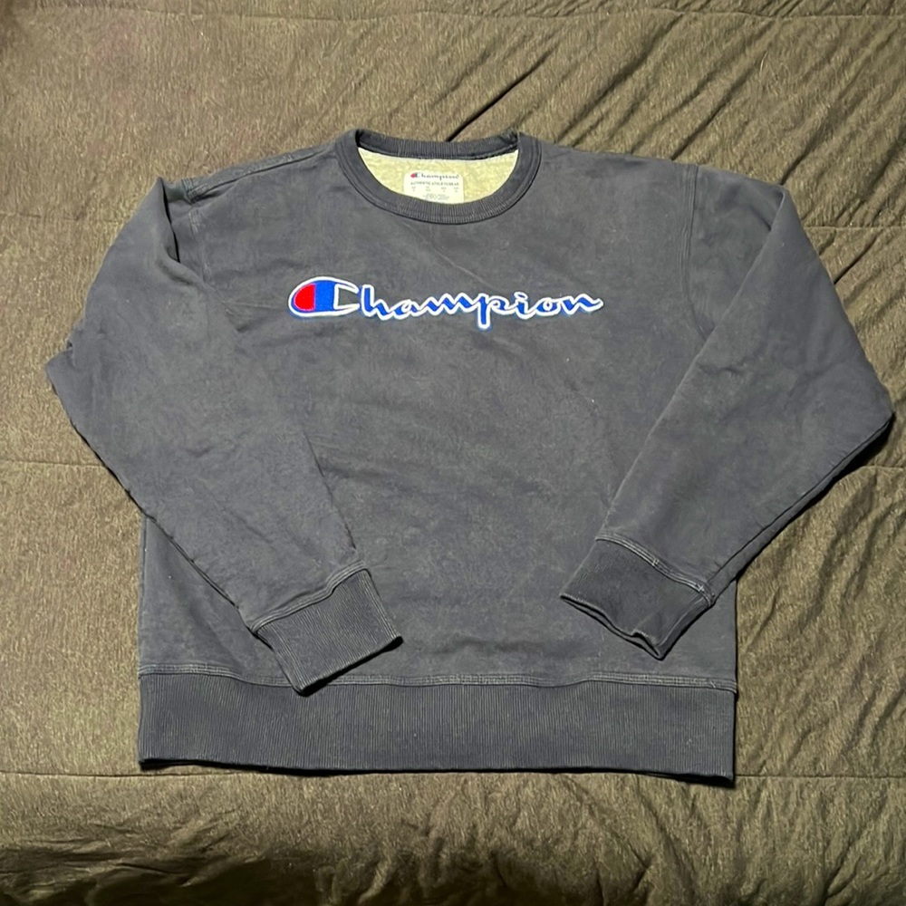 Medium blue Champion crew neck sweatshirt